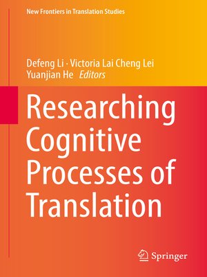 cover image of Researching Cognitive Processes of Translation